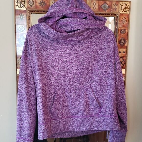 Large high neck fleece lined hoodie - Picture 2 of 3